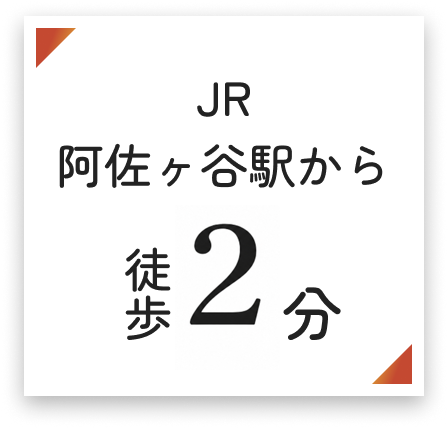 JR阿佐ケ谷駅 南口から徒歩2分