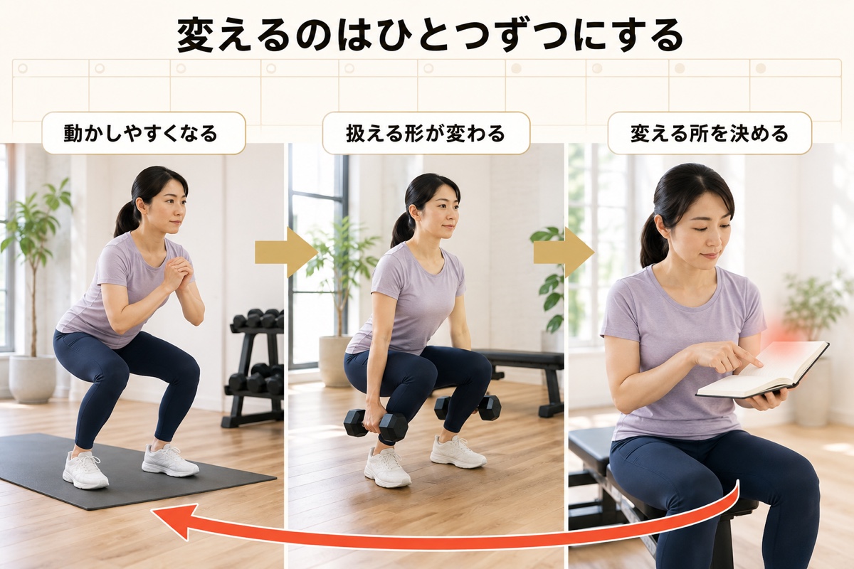 筋トレ メニュー 初心者｜時間軸｜見直しの周期