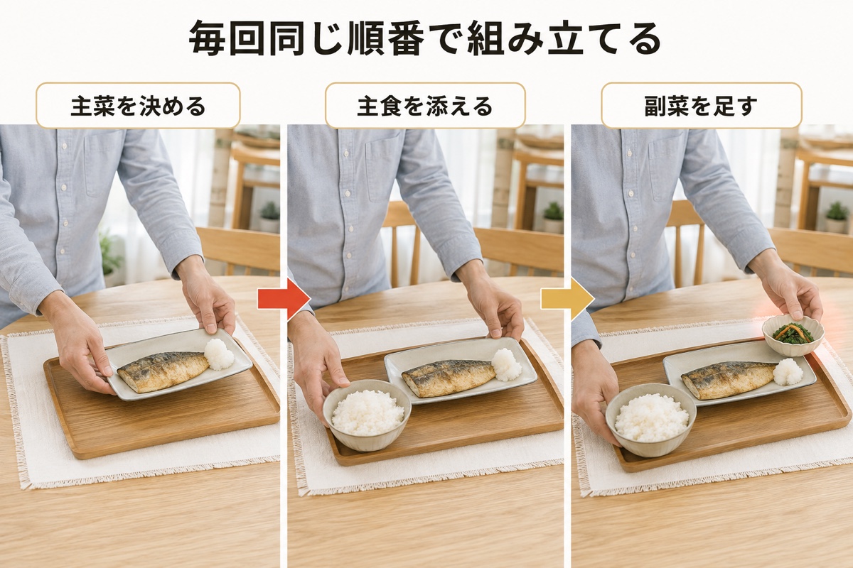 ボディメイク 食事｜手順｜一食を組み立てる順番