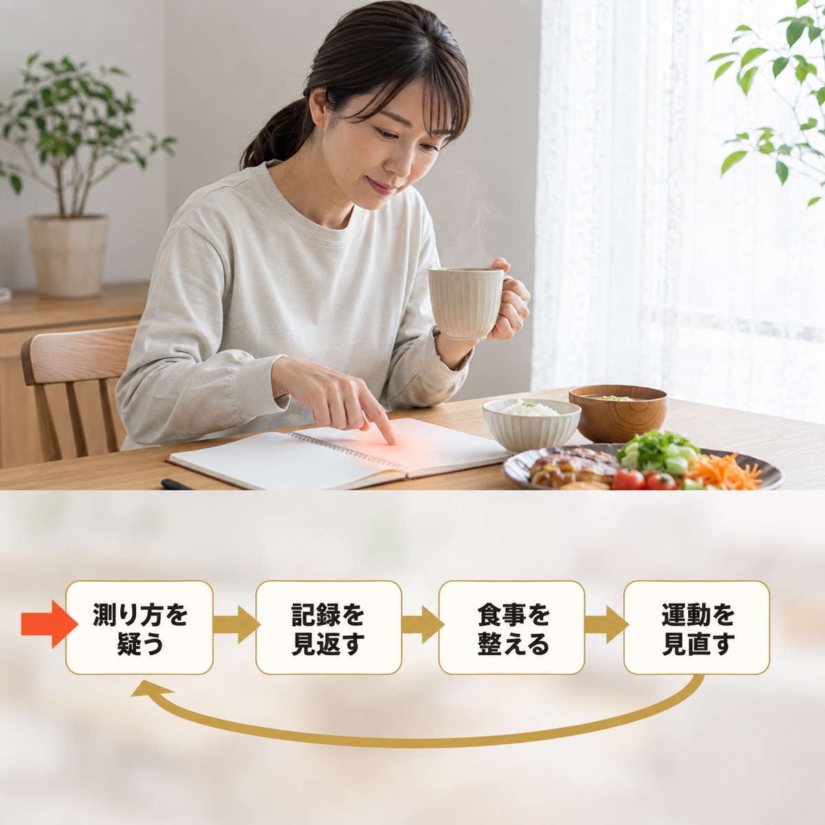 ボディメイク ダイエット 違い｜手順｜進まないときの見直し順