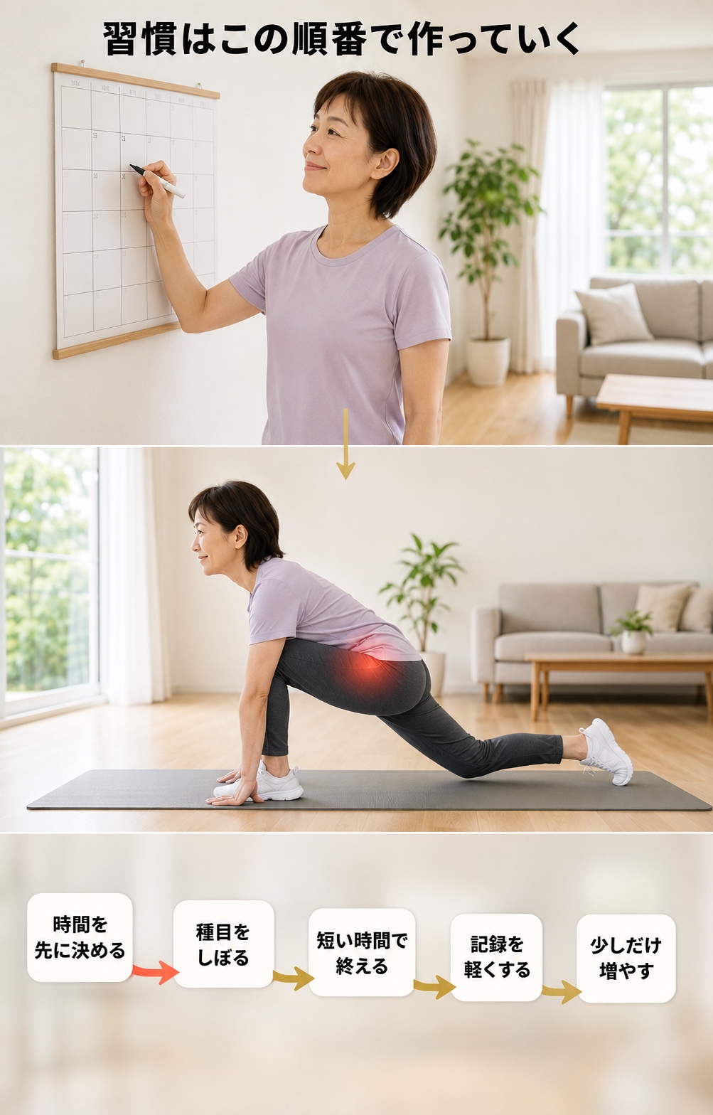 筋トレ 続かない｜手順｜習慣にするための始め方