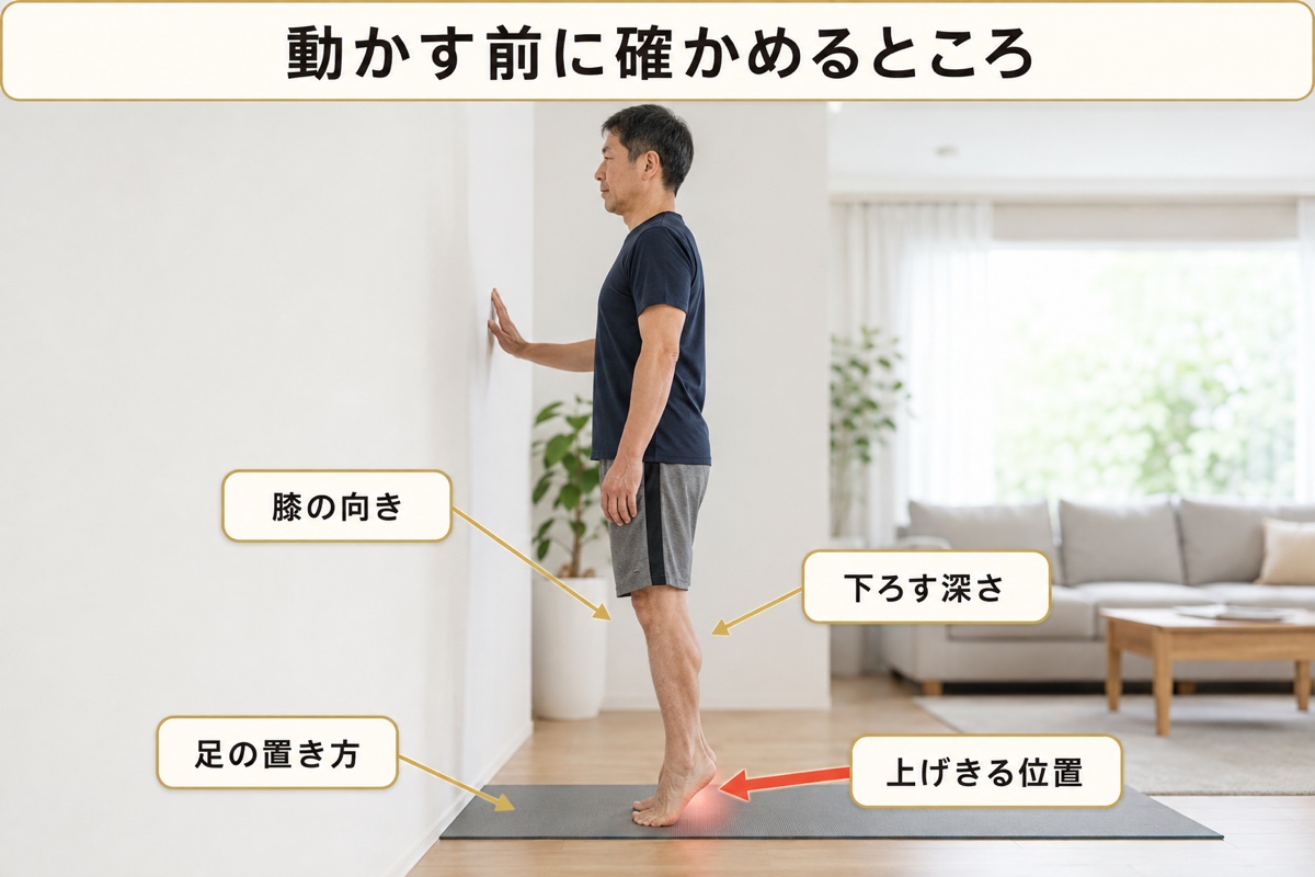 ふくらはぎ 筋トレ｜やり方の確認点