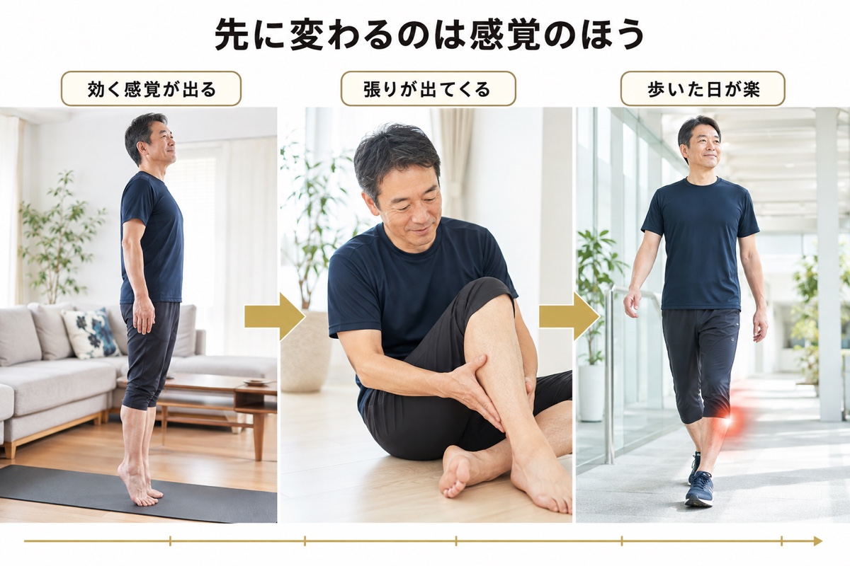 ふくらはぎ 筋トレ｜変化を感じてくる時期