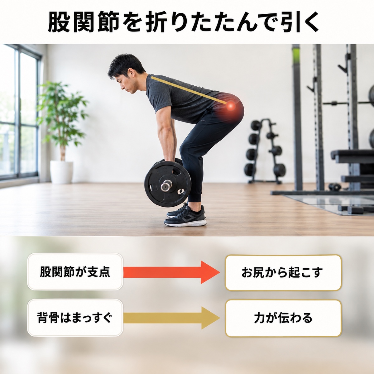 デッドリフト｜メカニズム｜股関節を折りたたんで引く
