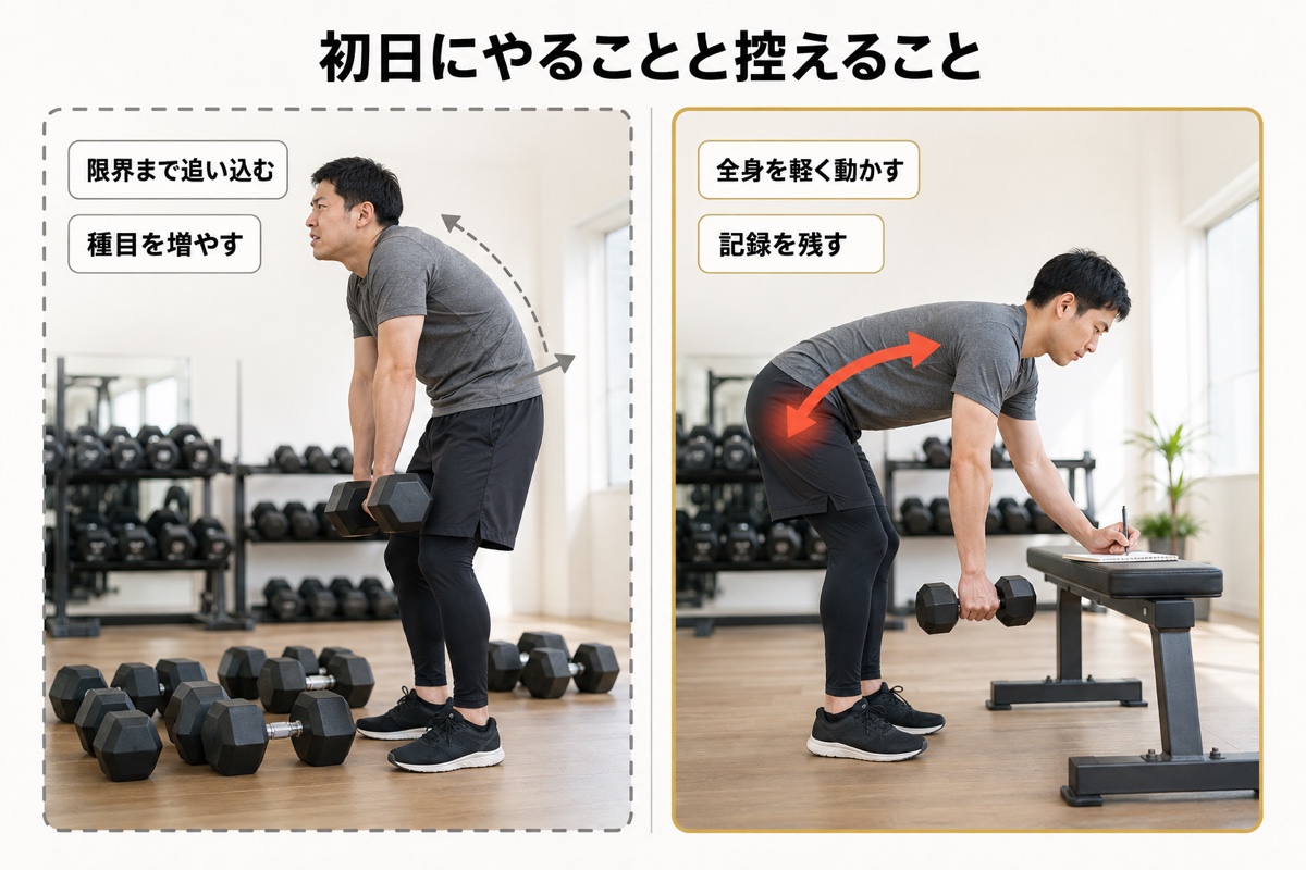 ジム 初心者｜NG vs OK｜初日にやること・控えること