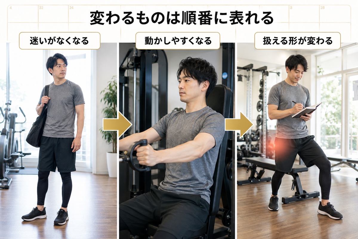 ジム 初心者｜時間軸｜初日から通い慣れるまで