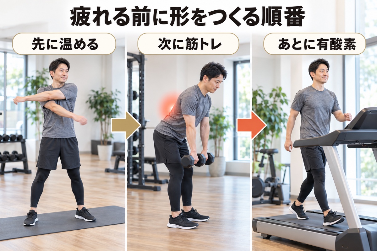 痩せたい ジム｜ジムでの1回の組み立て順