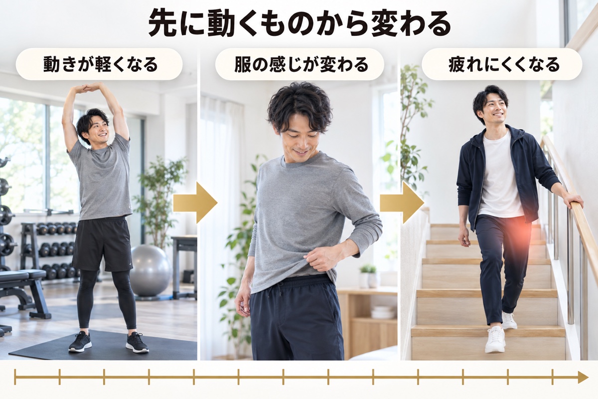 ジム 週一｜変化が見えてくる時期