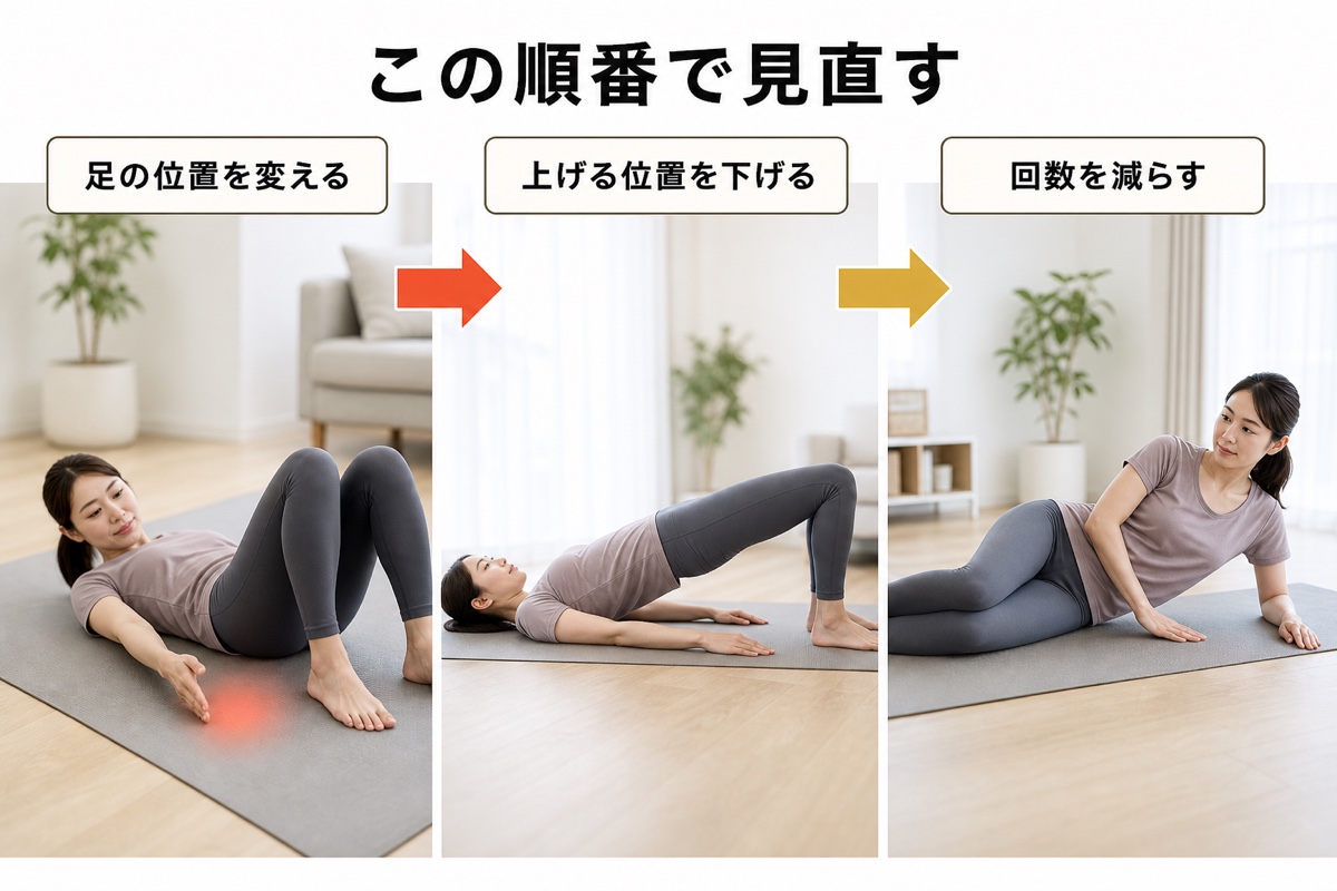 ヒップリフト｜うまくいかないときに見直す順番