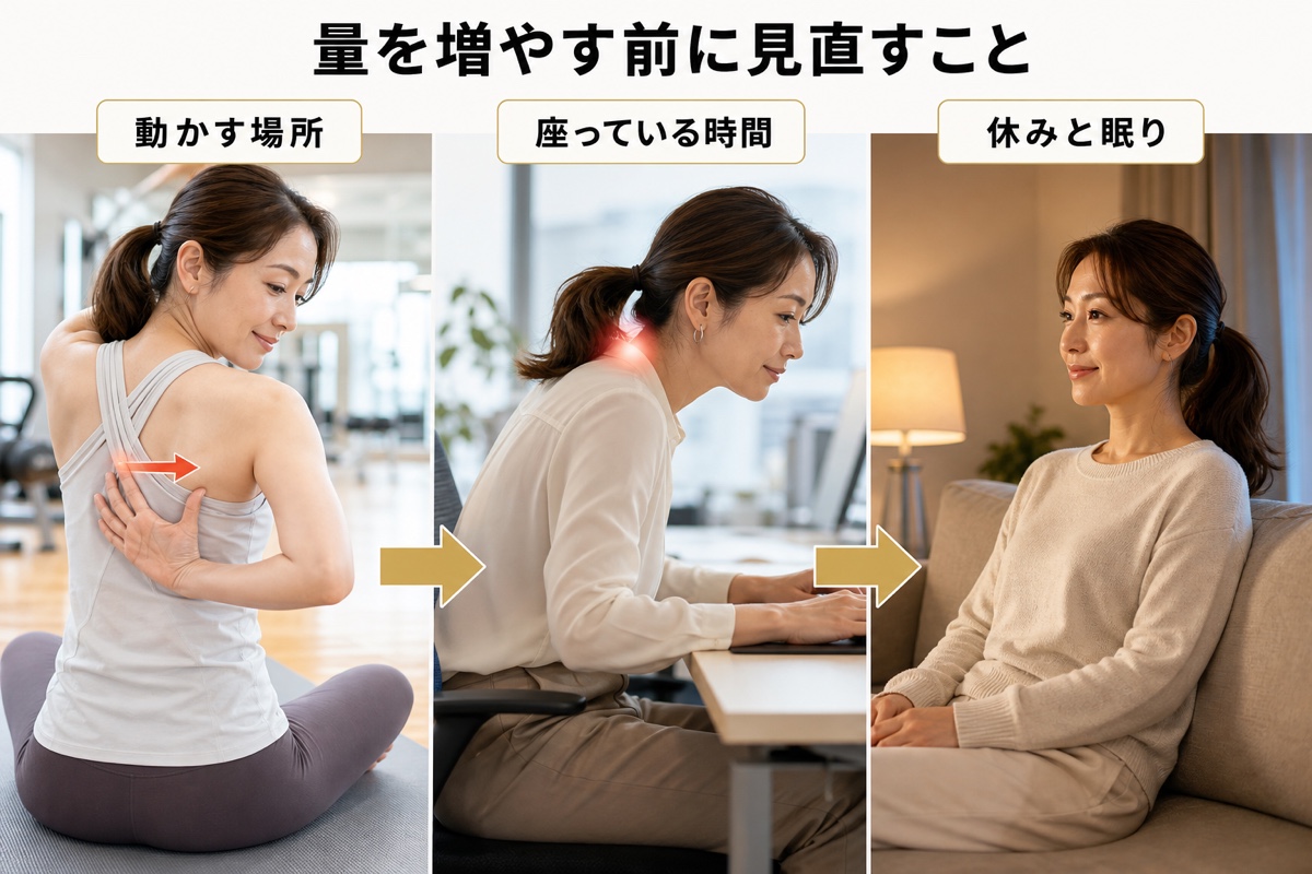 猫背 改善｜見直し｜量を増やす前に見る所