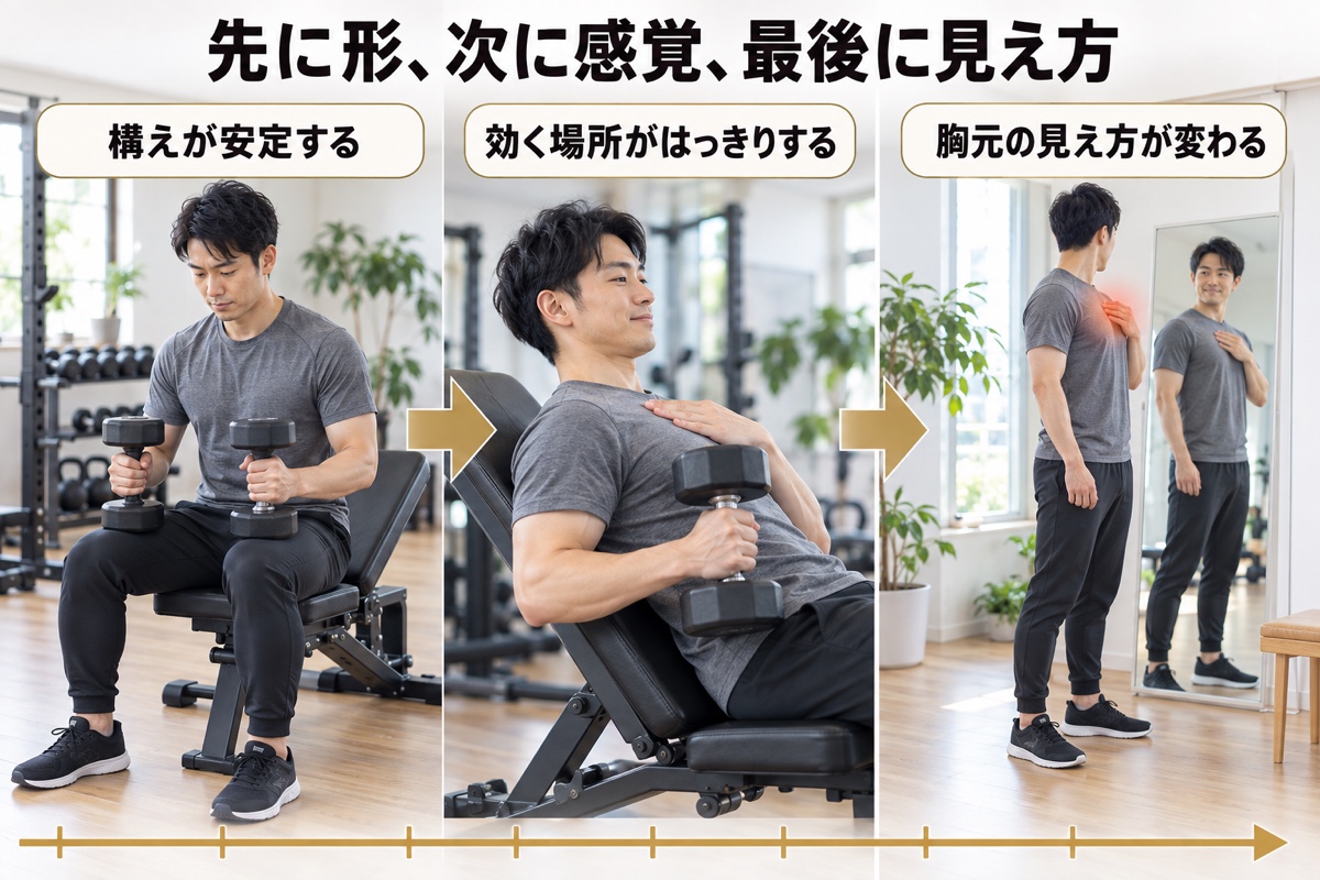 インクラインダンベルプレス 角度｜変化を感じてくる時期