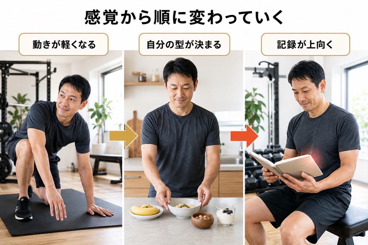 筋トレ 前後 食事｜経過｜体感が変わるまでの順番