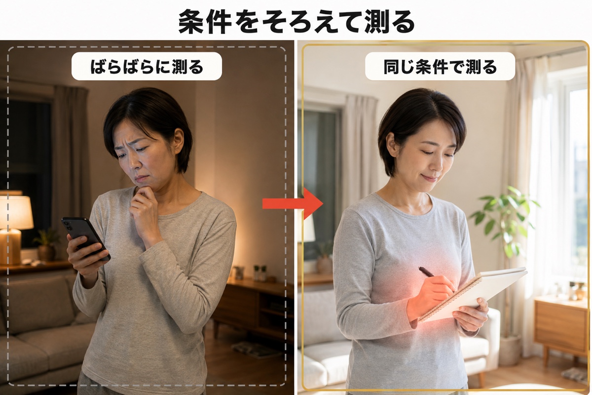 パーソナルジム 効果｜手順｜記録の条件をそろえる
