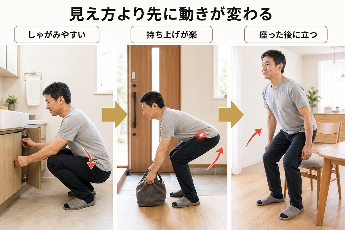 姿勢改善 筋トレ｜経過｜動きが先に変わる