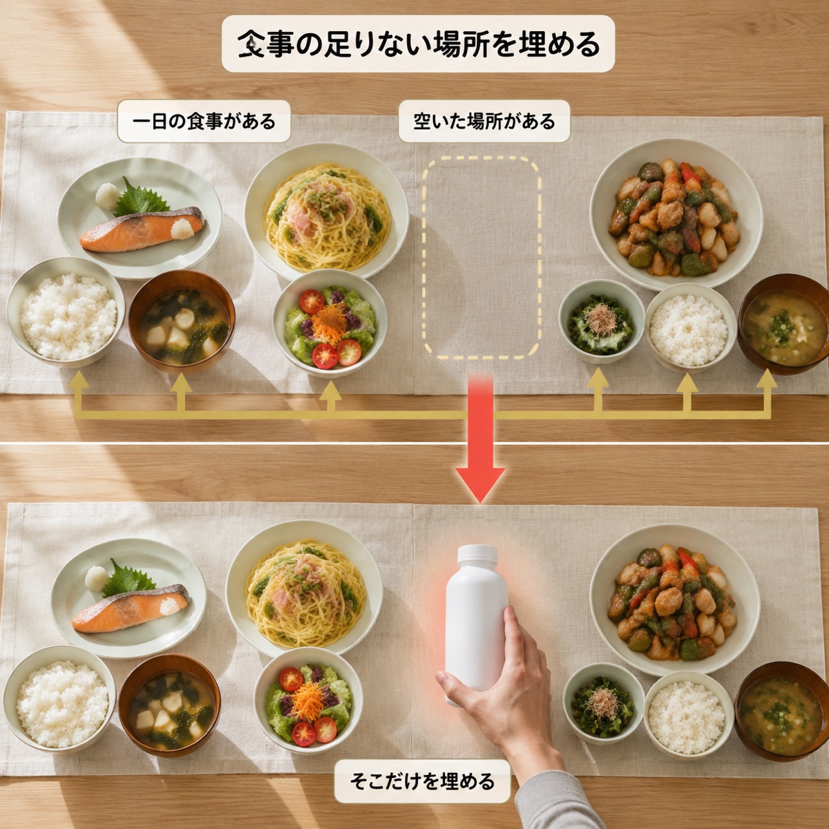 プロテイン 飲む タイミング｜メカニズム｜足りない場所を埋める