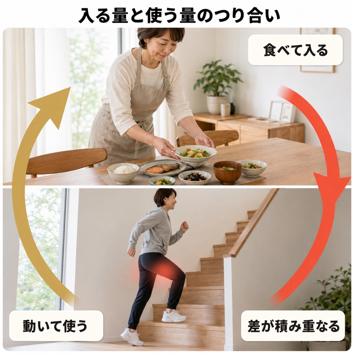 体脂肪 減らす｜メカニズム｜入る量と使う量