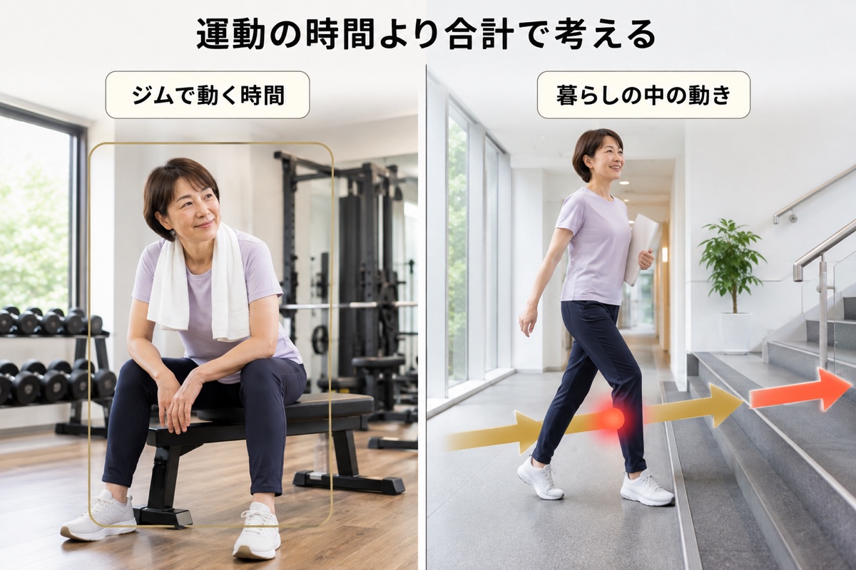 体脂肪 減らす｜NG vs OK｜運動の時間と一日の合計