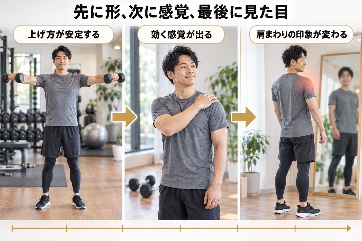 サイドレイズ 重量｜変化を感じてくる時期