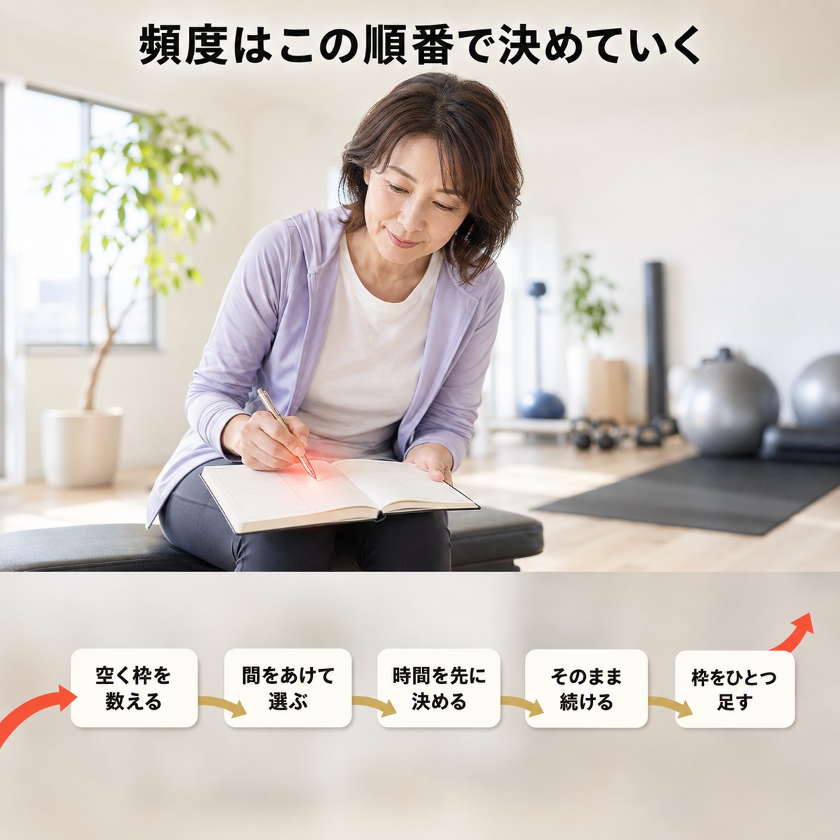 筋トレ 週何回｜手順｜自分の頻度を決める