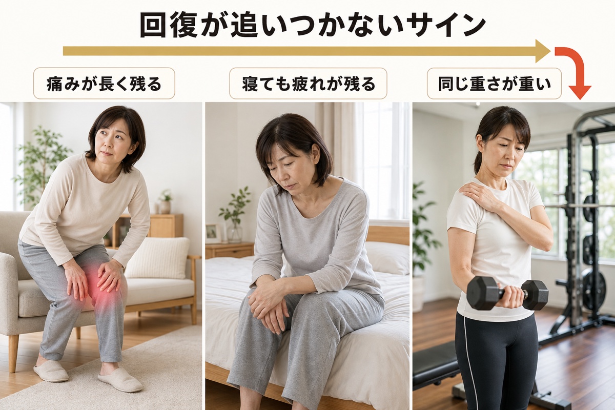 筋トレ 週何回｜回復が追いついていないサイン