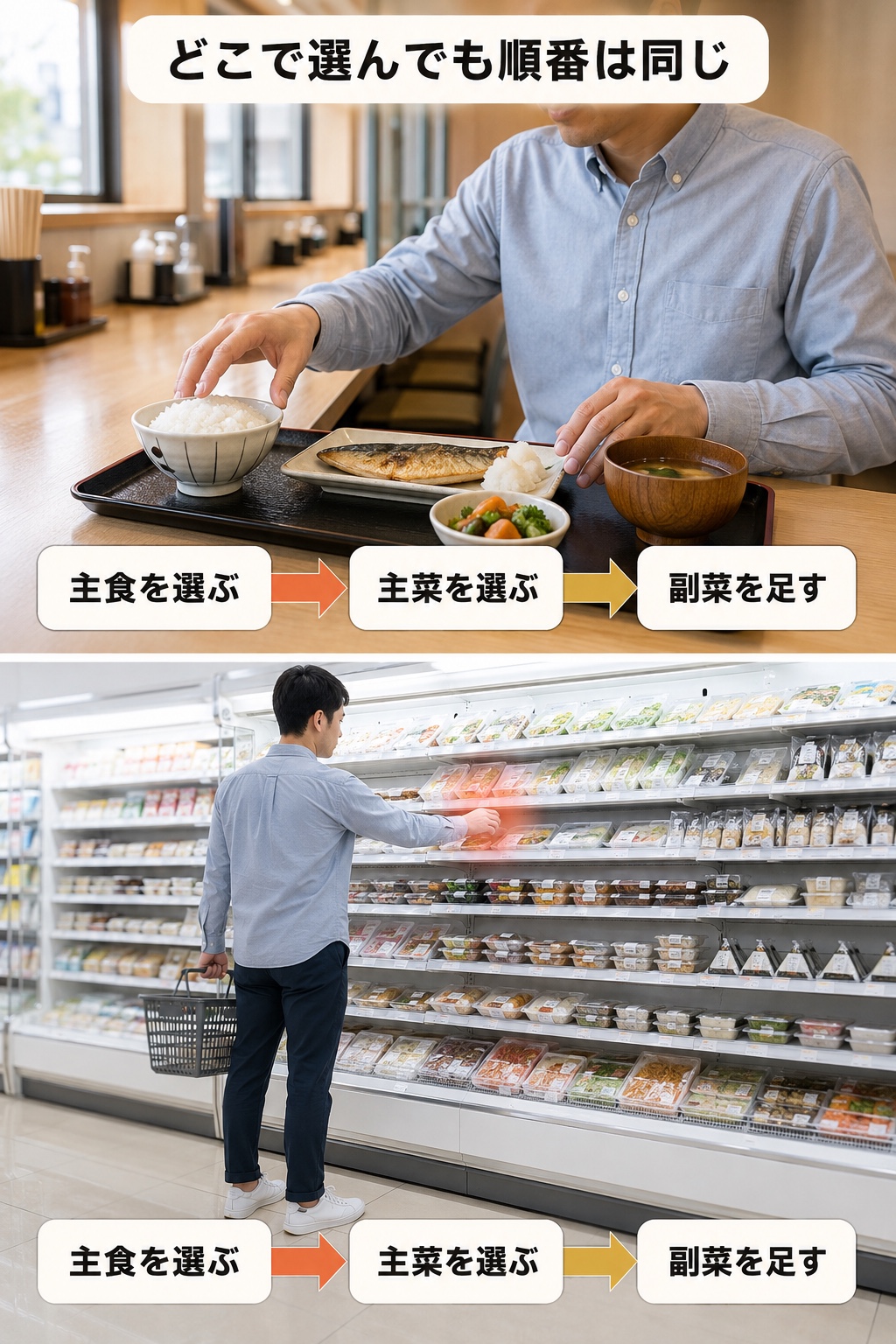 筋トレ 食事 メニュー｜手順｜外食とコンビニの選び方