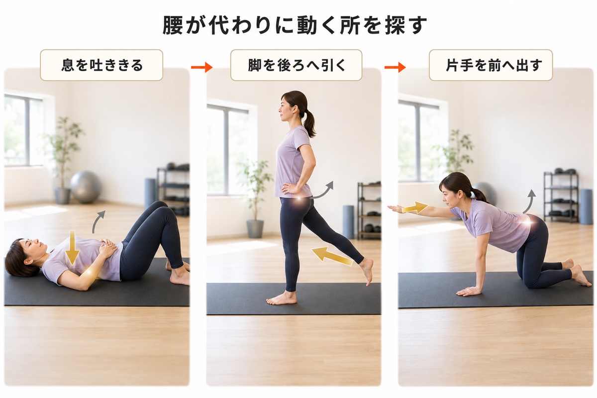 反り腰 改善｜手順｜始める前に見る三か所