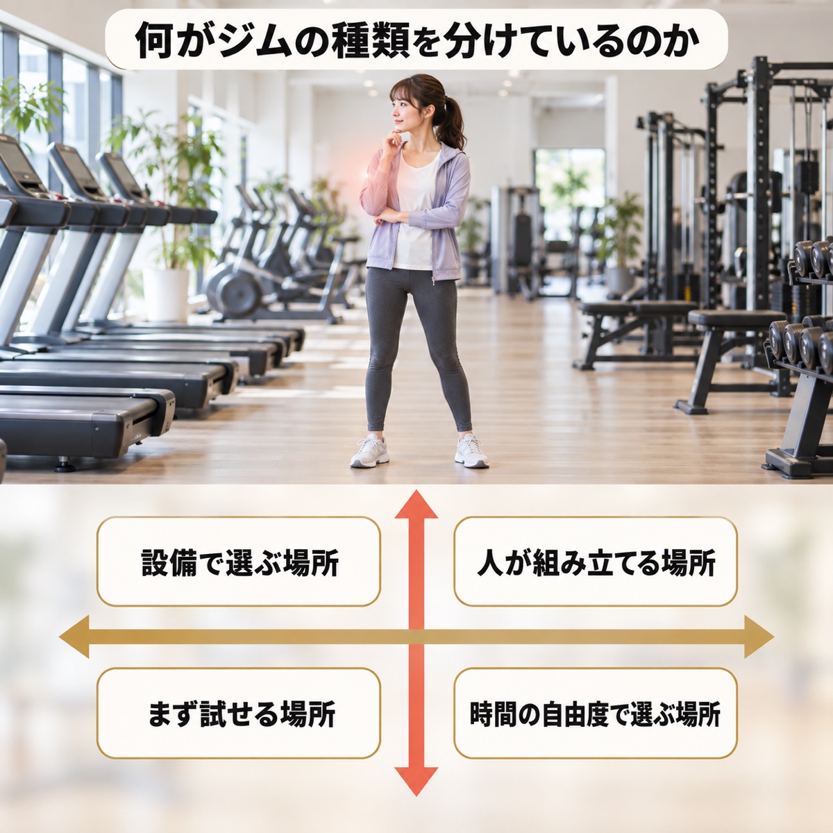 フィットネスジムとは｜メカニズム｜何がジムの種類を分けているのか