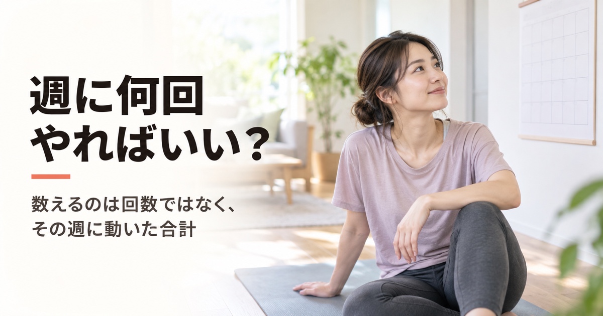 運動 週何回|FV