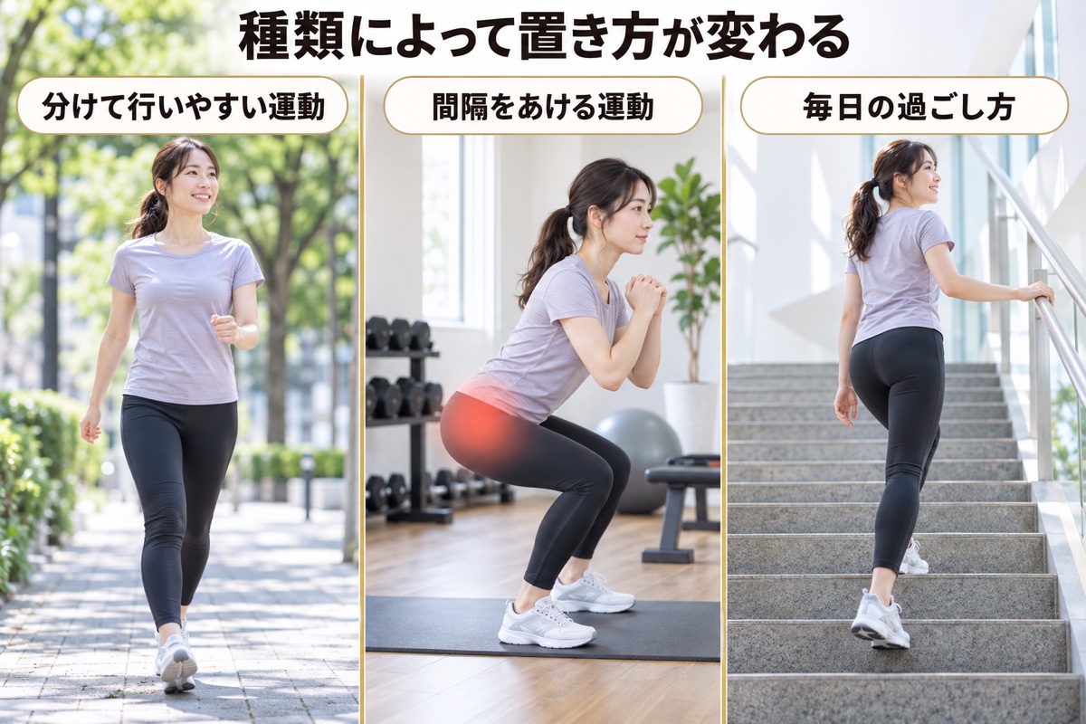 運動 週何回｜運動の種類ごとの置き方