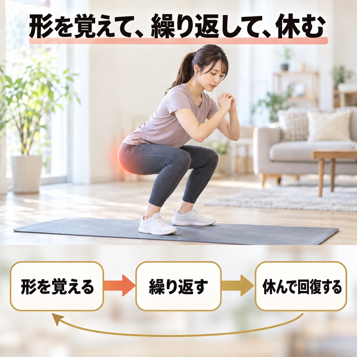 筋トレ 初心者 自宅｜メカニズム｜自宅の筋トレが身体に届く順番