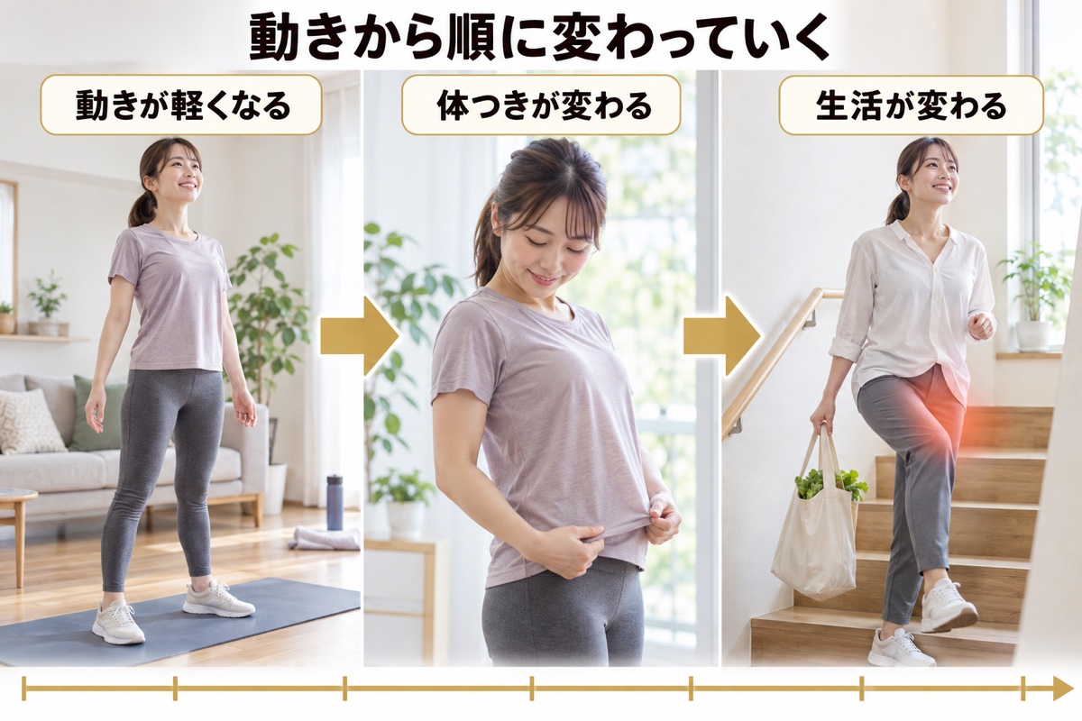 筋トレ 初心者 自宅｜変化を感じる順番