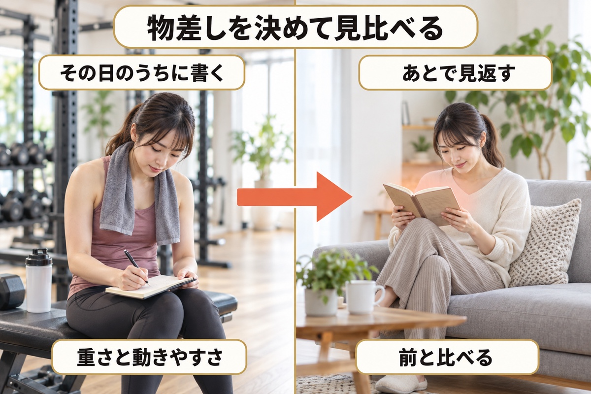 週一ジム 効果｜効果を確かめる記録の取り方
