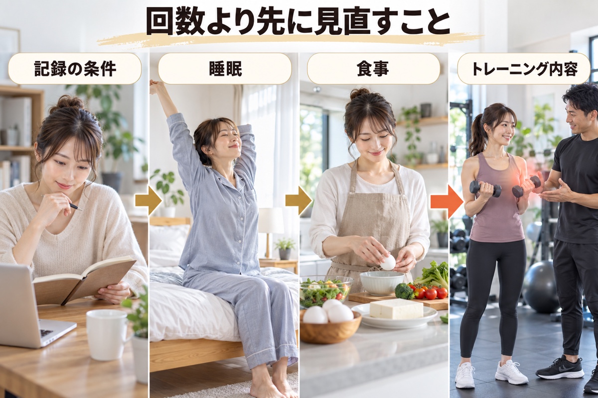 週一ジム 効果｜効果を感じないときに見直す順番
