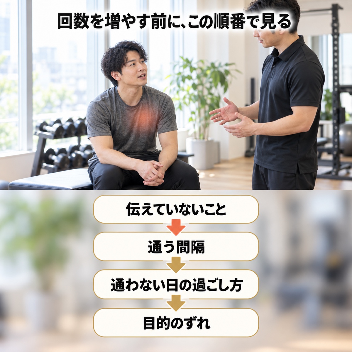 ジム マンツーマン｜うまくいかないときに見直す順番