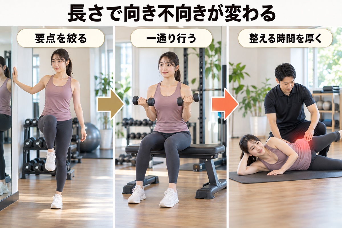 パーソナルトレーナー 1時間 相場｜セッションの長さの向き不向き