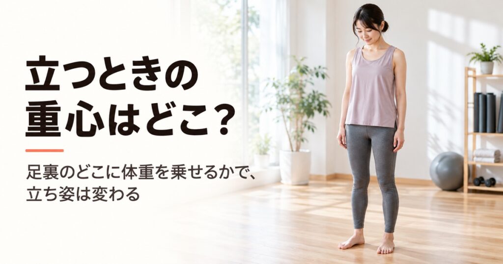 立ち方の重心はどこ？正しい位置の確かめ方と整える手順