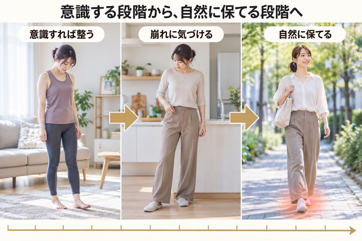 立ち方 重心｜立ち方が身についていく時期