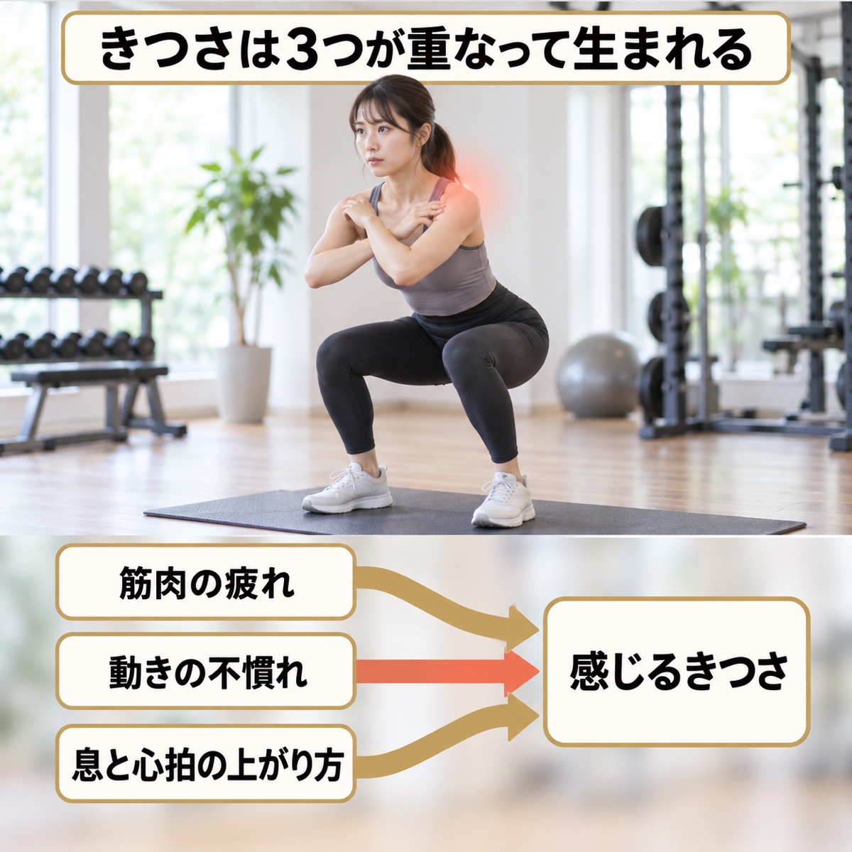 筋トレ きつい｜メカニズム｜きつさの正体は3つの重なり