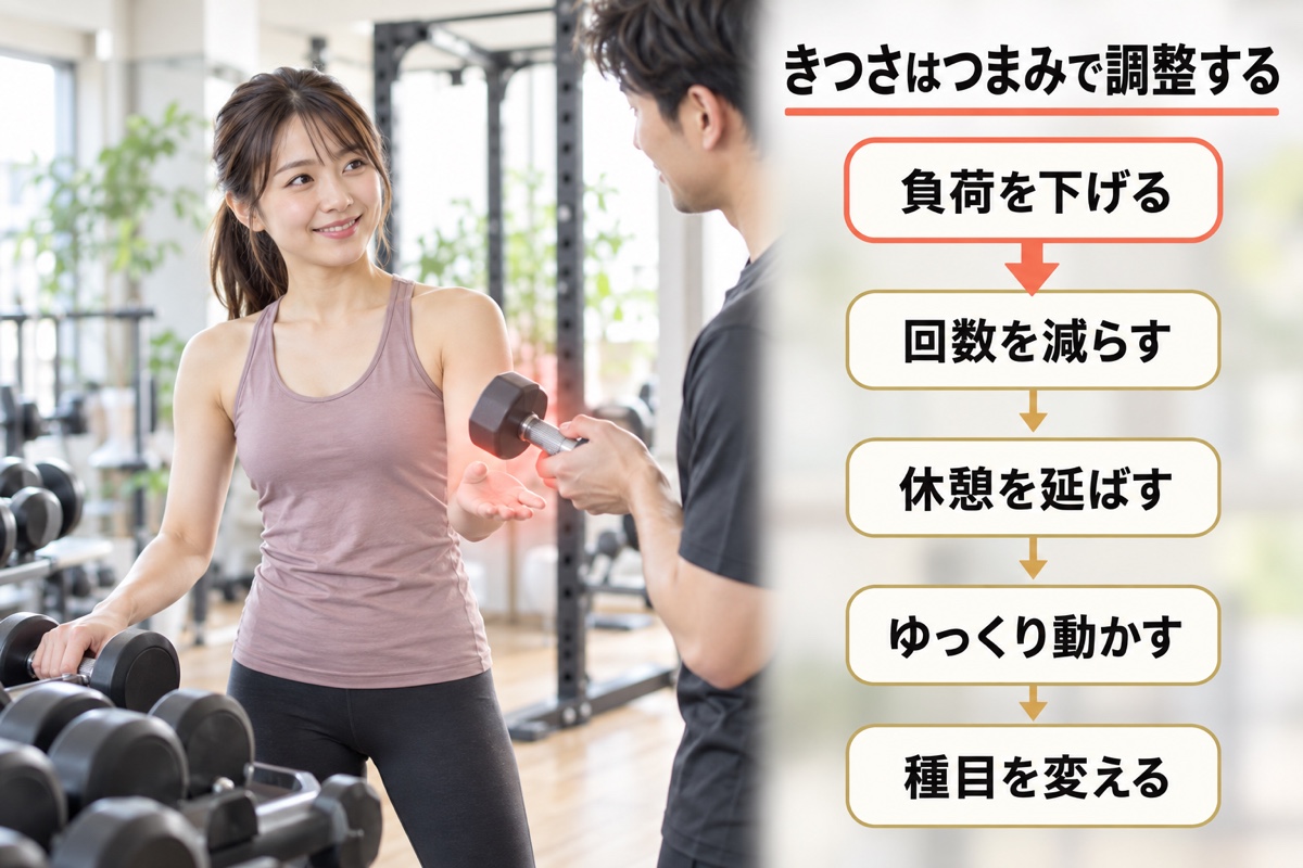 筋トレ きつい｜きつさを調整する5つのつまみ