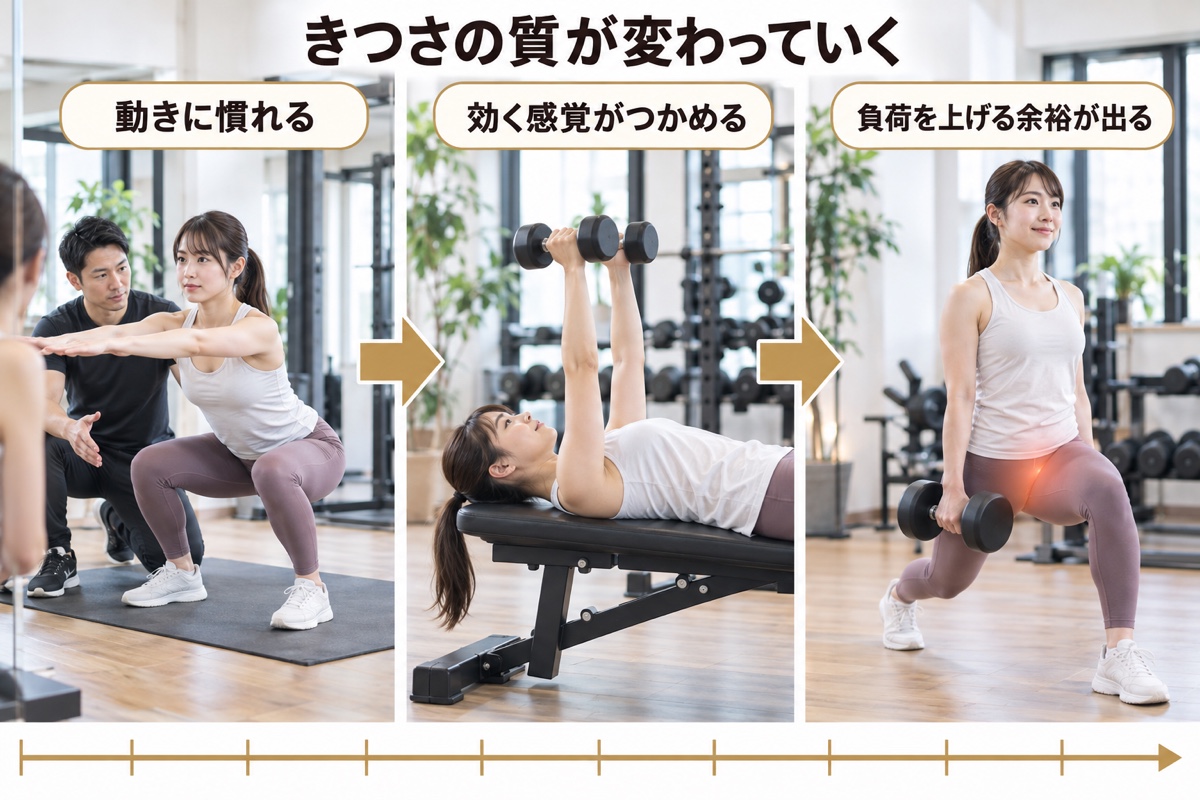 筋トレ きつい｜きつさの質が変わっていく時期